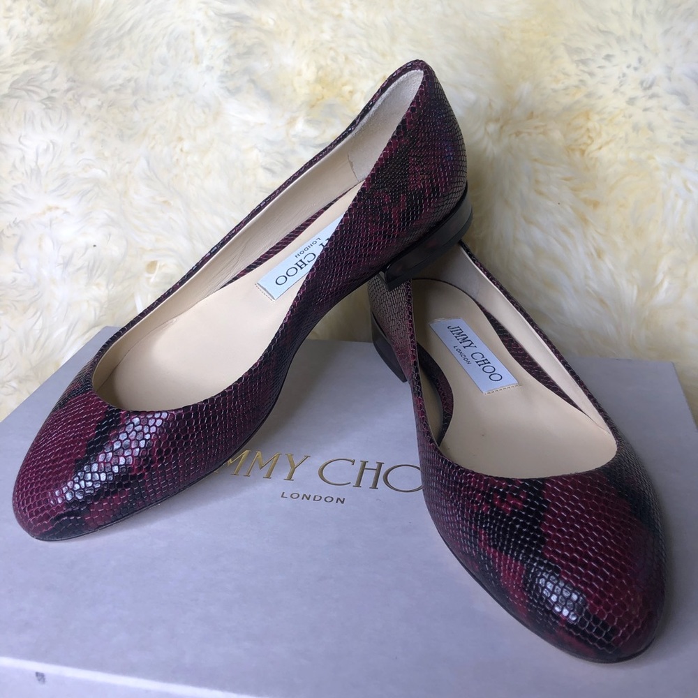 Jimmy Choo Snake skin flat